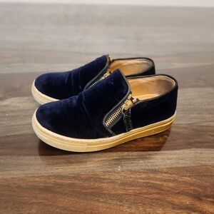 Giuseppe Zanotti Velvet And Gold Loafers